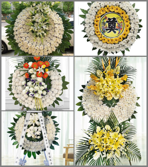 山东济宁汶上县南旺镇柳林二村花圈速递